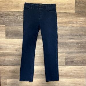 Betabrand Women's Straight Leg Jeans in Dark Indigo